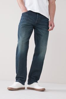 Authentic Dark Green Straight Fit Jeans With Stretch (M14573) | kr324