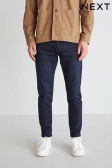 Ciemnoniebieski - Wąskie - Wygodne jeansy ze stretchem (M14589) | 90 zł