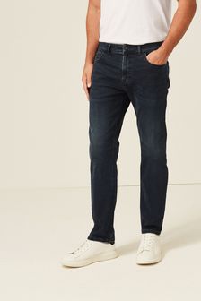 Tmavomodrá - Rovný strih - Strečové džínsy Authentic (M14594) | €26