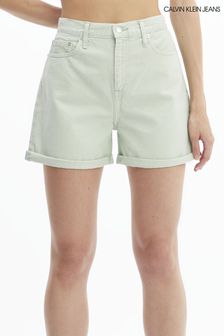 מכנסיים קצרים בצבע ירוק של Calvin Klein Jeans דגם Mom (M14885) | ‏303 ₪