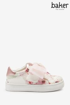 Baker by Ted Baker White Organza Bow Trainers (M14947) | OMR20