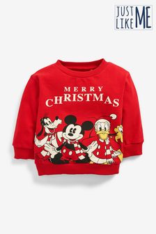 Red Mickey Christmas Sweatshirt (3mths-7yrs) (M15023) | €15 - €17
