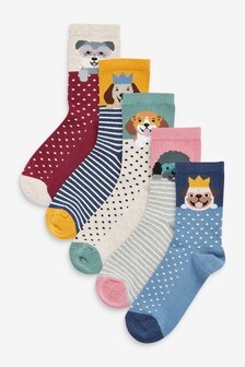 Patterned Ankle Socks 5 Pack