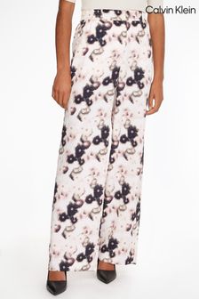 Calvin Klein 白色印花再生材質闊腳褲 (M15372) | NT$7,450