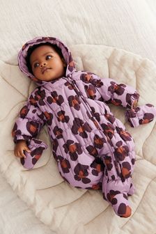 Purple Baby Animal Print All-In-One (0mths-2yrs) (M16153) | €12.50 - €13