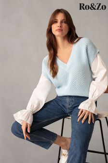 Ro&Zo Blue Knitted Jumper (M16599) | €112