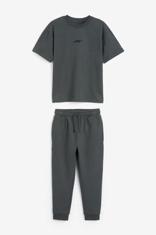 Charcoal Grey T-Shirt And Joggers Set (3-16yrs) (M16651) | $31 - $46