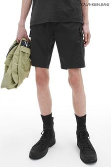 Calvin Klein Jeans Black Washed Cargo Woven Shorts (M17195) | €95