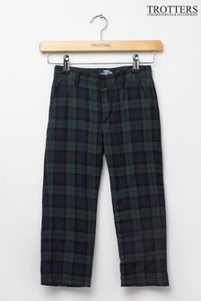 Pantalon Trotters London Donald bleu marine à carreaux écossais (M17233) | €29 - €31