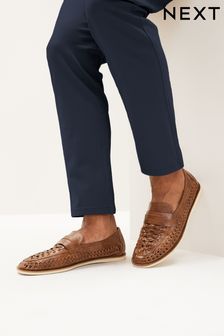 Tan Brown Weave Loafers (M17794) | R629