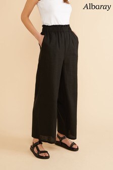 Pantalon Albaray noir taille froncée
