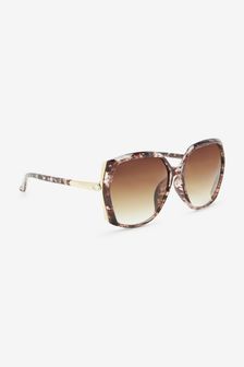 Clear Mottled Frame Sunglasses (M18415) | $33