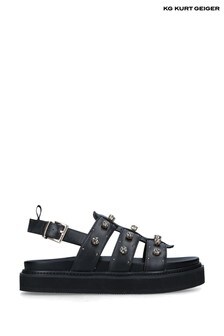 KG Kurt Geiger Black Rascal Embellished Sandals (M18908) | ₪ 289