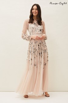 Phase Eight Brown Cherrie Embellished Tulle Maxi Dress (M19007) | ₪ 1,854