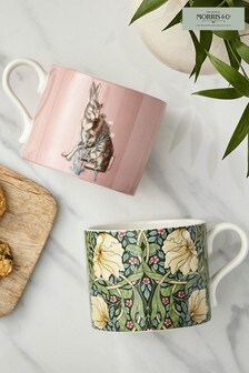 Set Of 2 Morris & Co. Pimpernel & Forest Hare Mugs (M19426) | BGN92