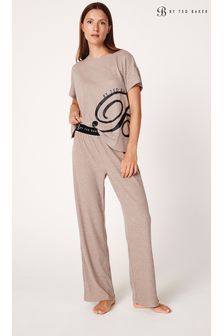 Mokkabraun - B by Ted Baker Loungewear Gerippte Hose (M20034) | 59 €