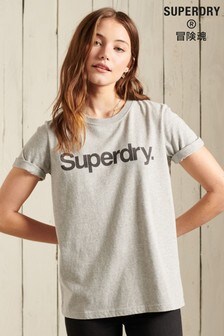 חולצת טי עם לוגו של Superdry דגם Core באפור (M20377) | ‏107 ₪