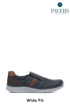 Pavers Mens Wide Fit Slip-On Trainers (M20644) | €49