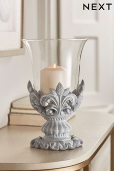 Grey/White Vintage Pillar Candle Holder (M20727) | 165 zł