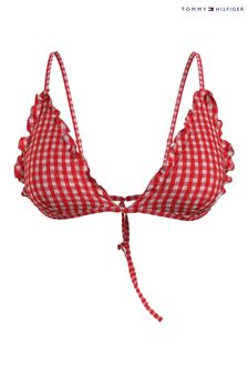 Tommy Hilfiger Red Gingham Triangle Bikini Top (M20867) | ₪ 196