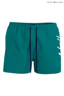 Зеленые пляжные шорты с логотипом Tommy Hilfiger (большие размеры) (M20960) | 41 470 тг