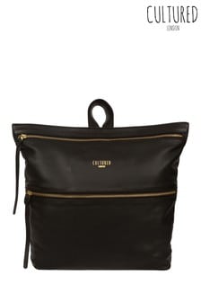 أسود - حقيبة ظهر جلد Addington من Cultured London (M21153) | 266 د.إ