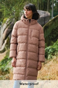 Pink Heatseal Rubber Long Padded Jacket (M21203) | €98
