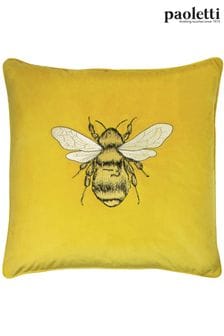 Riva Paoletti Ceylon Yellow Hortus Bee Polyester Filled Cushion (M21496) | $26