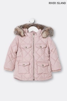 Светло-розовая утепленная куртка с матовой отделкой River Island Millie (M21516) | €23