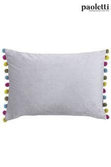 Riva Paoletti Dove Grey/Multi Fiesta Velvet Polyester Filled Cushion (M21526) | $29