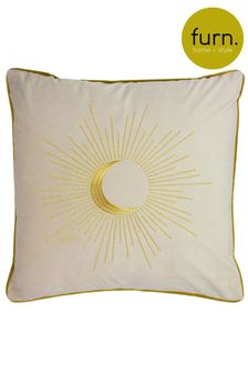 furn. Ivory Astrid Embroidered Polyester Filled Cushion (M22014) | ₪ 79