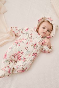  Floral Baby All-In-One Pramsuit (0 mnd-2 jr)