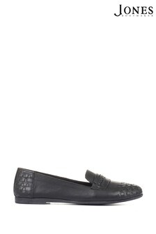 Jones Bootmaker Black Mariah Ladies Woven Leather Loafers (M22670) | 93 €