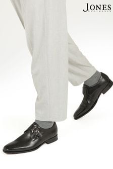 黑色 - Jones Bootmaker Justin男裝皮革單肩帶和尚鞋 (M22679) | NT$5,130