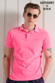 Superdry Pink Cotton Vintage Destroy Polo Shirt (M23063) | €21.50