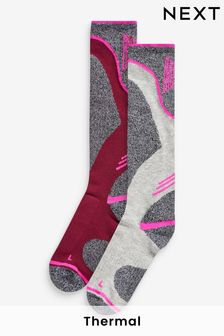 Pink/Purple/Grey Thermal Ski Socks (M23358) | SGD 27