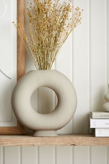 Natural Donut Ceramic Vase (M23558) | $47