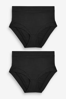 黑色 - Forever Comfort®莫代爾纖維女性內褲2條裝 (M25021) | HK$152