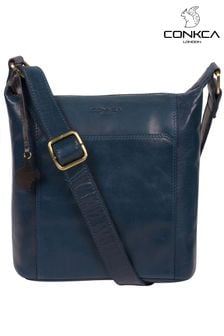 Синий Snorkel - Кожаная сумка с длинным ремешком Conkca Yasmin (M25611) | €81
