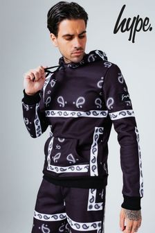 Hype. Kapuzensweatshirt im Paisleymuster, schwarz (M25956) | 60 €