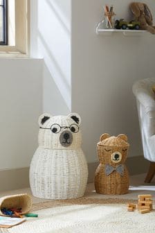 Set of 2 Natural Bertie Bear and Friends Storage Baskets (M26166) | 128 €