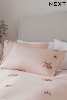 Floral Embroidered Duvet Cover And Pillowcase Set (M26233) | 270 LEI - 473 LEI