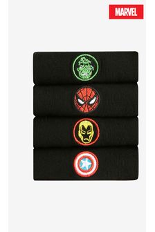 Black Marvel 4 Pack License Socks (M26457) | 18 €