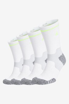 White Long 4 Pack Next Active Cushioned Socks (M26587) | ₪ 45