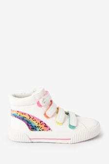 White Rainbow Touch Fastening High Top Trainers (M27108) | $42 - $54