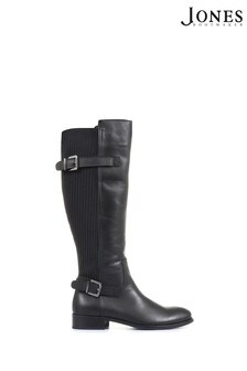 מגפיים בגובה הברך מעור של Jones Bootmaker דגם Arya Ladies בשחור (M27199) | ‏629 ₪