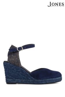 Jones Bootmaker Ladies Blue Arabella Leather Wedge Sandals (M27202) | 136 €