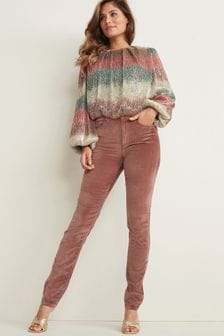 Розовый - Узкие бархатные джинсы (M27776) | €11