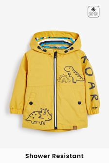 Yellow Dinosaur Print Shower Resistant Jacket (3mths-7yrs) (M27952) | 9,050 Ft - 10,860 Ft