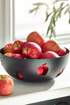 Black Apple Cut Out Fruit Bowl (M28891) | $27